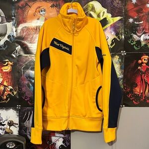 West Virginia Women's Yellow and Navy Sweater
